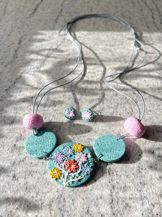 Komplet - Pastelne rože