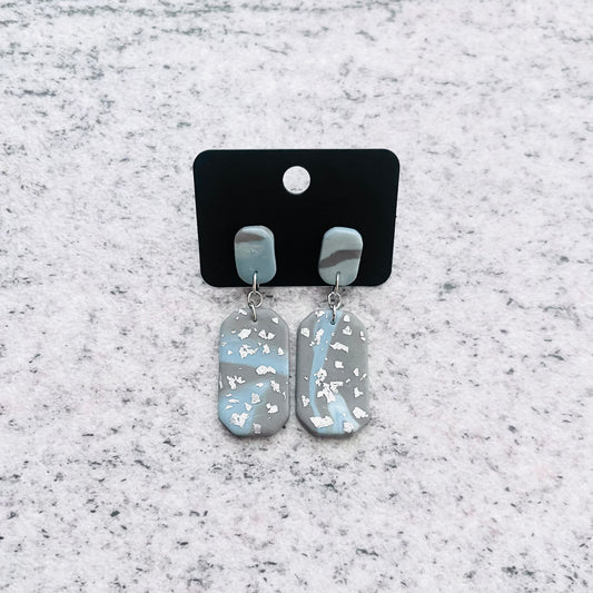 Abstrakt- siva, modra, srebrna