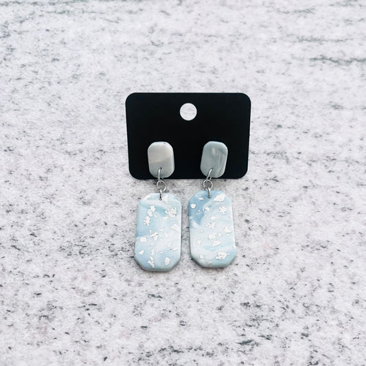 Abstrakt - bela, modra, srebrna